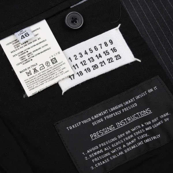 Martin Margiela 10 Striped Peaked Lapel Switching Jacket K-157535_016