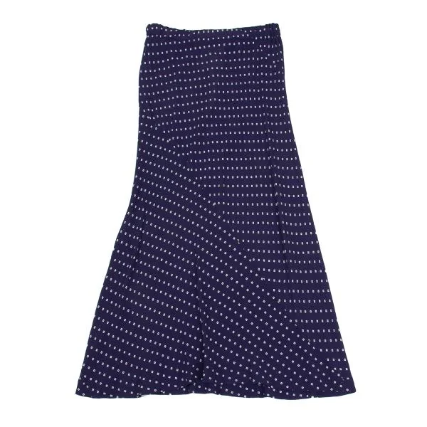 コムコム コムデギャルソンCOMME des GARCONS レーヨン総柄プリントスカート 紺白M K-157552_002
