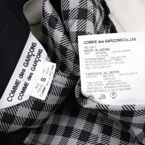 COMME des GARCONS Checked Double Face Swallowtail Jacket K-157575_016