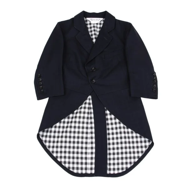 コムコム コムデギャルソンCOMME des GARCONS ブロックチェックダブルフェイスセットアップ 紺S K-157577_003