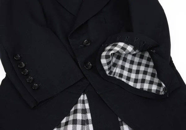 コムコム コムデギャルソンCOMME des GARCONS ブロックチェックダブルフェイスセットアップ 紺S K-157577_007