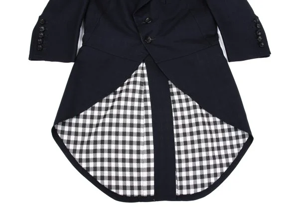 コムコム コムデギャルソンCOMME des GARCONS ブロックチェックダブルフェイスセットアップ 紺S K-157577_008