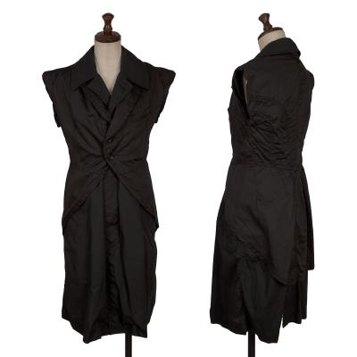 COMME des GARCONS Cotton Layered Puckering Sleeveless Coat