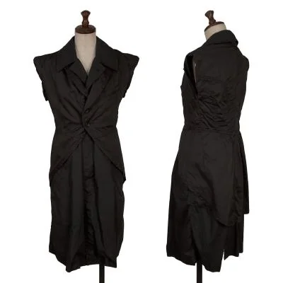 COMME des GARCONS Cotton Layered Puckering Sleeveless Coat