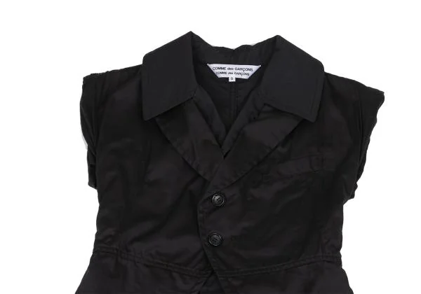 COMME des GARCONS Cotton Layered Puckering Sleeveless Coat K-157579_003