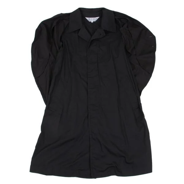 COMME des GARCONS Cotton Layered Puckering Sleeveless Coat K-157579_010