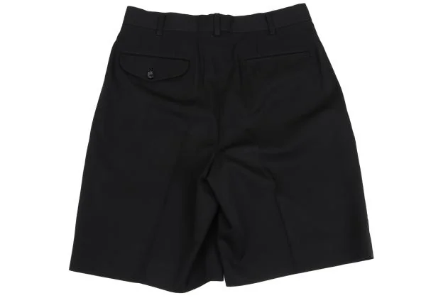 COMME des GARCONS Wool Gaba Tuck Shorts K-157589_010