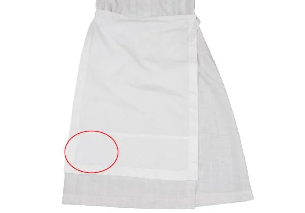 トリココムデギャルソンtricot COMME des GARCONS ラップスカート切替ストライプ織りシャツワンピース アイボリーM位 K-157594_009