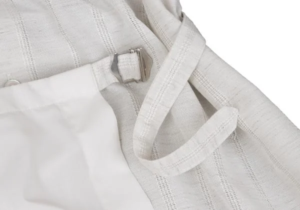 トリココムデギャルソンtricot COMME des GARCONS ラップスカート切替ストライプ織りシャツワンピース アイボリーM位 K-157594_011