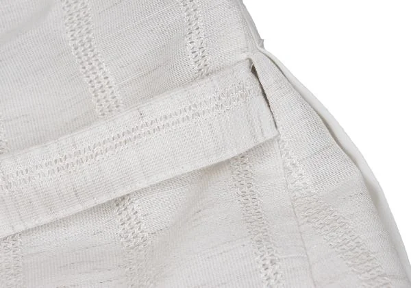トリココムデギャルソンtricot COMME des GARCONS ラップスカート切替ストライプ織りシャツワンピース アイボリーM位 K-157594_016