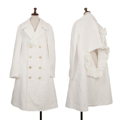 COMME des GARCONS Poly Back Frill Cutting Design Coat