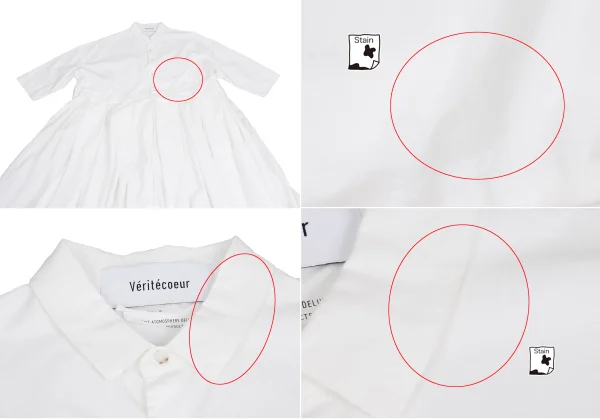 Veritecoeur Cotton Box Tuck Switching Design Dress K-157643_003