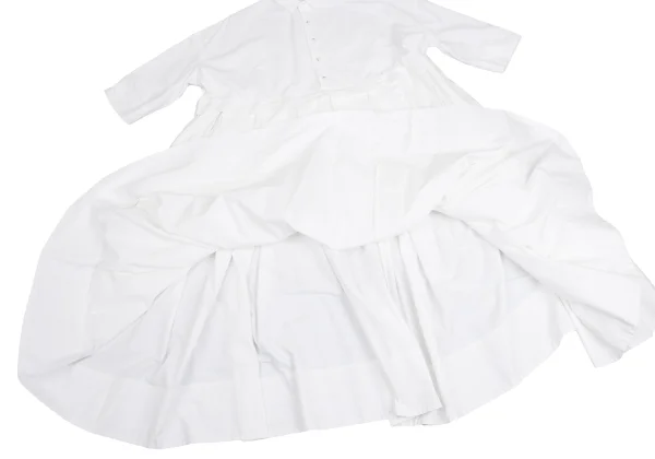 Veritecoeur Cotton Box Tuck Switching Design Dress K-157643_016