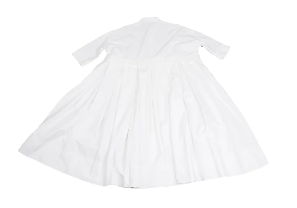 Veritecoeur Cotton Box Tuck Switching Design Dress K-157643_017