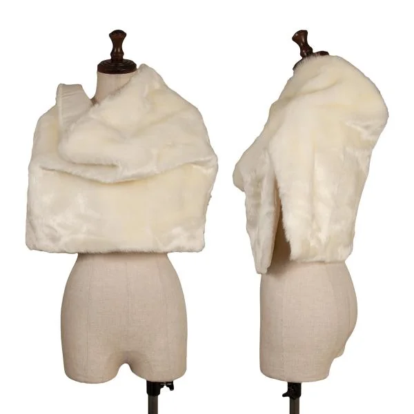 コムデギャルソンCOMME des GARCONS フェイクファーティペット アイボリー K-157671_001