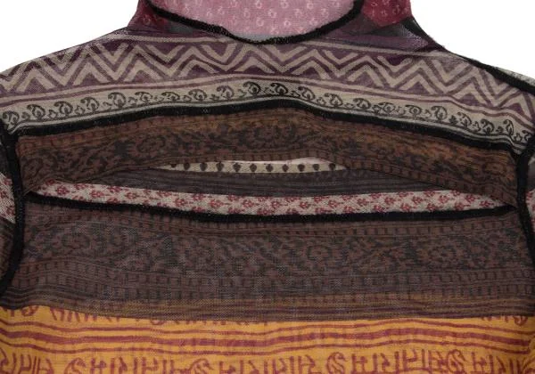 ジャンポールゴルチエ オムJean Paul GAULTIER HOMME  エスニックプリントパワーネットフーディートップス マルチ48 K-157694_005