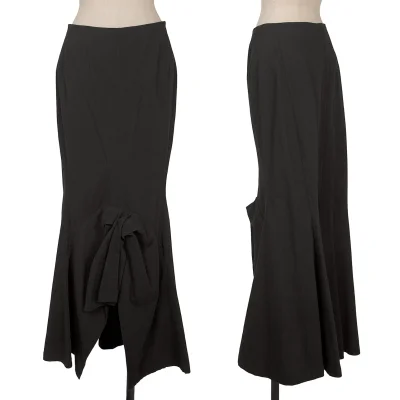 Yohji Yamamoto FEMME Cotton Tuck Drape Switching Skirt