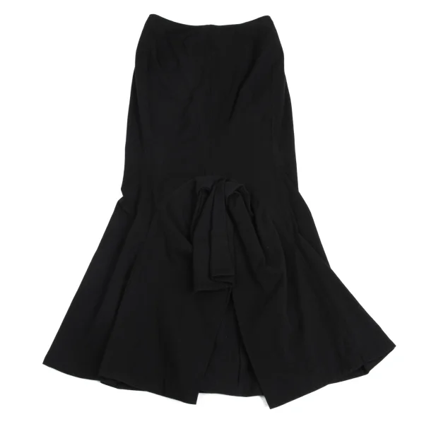 Yohji Yamamoto FEMME Cotton Tuck Drape Switching Skirt K-157723_002