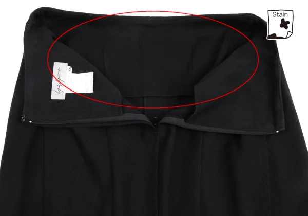 Yohji Yamamoto FEMME Cotton Tuck Drape Switching Skirt K-157723_009