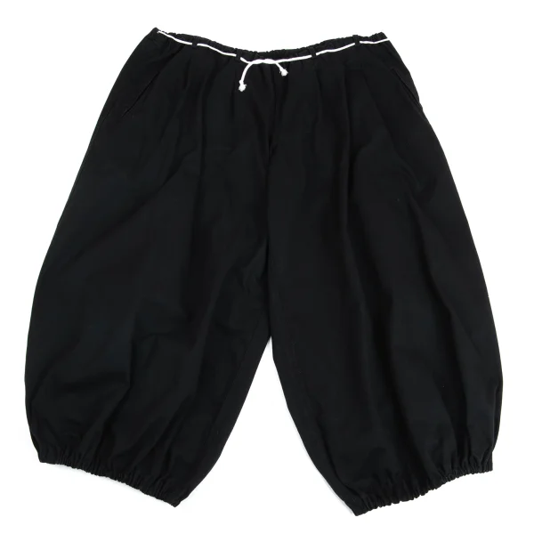 Yohji Yamamoto FEMME Cotton Gather Wide Pants Black S K-157725_001