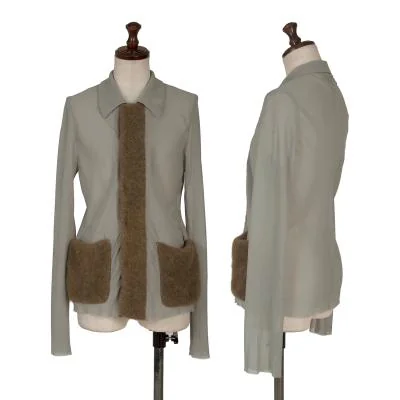 COMME des GARCONS Shaggy Switching See-through Shirt Jacket