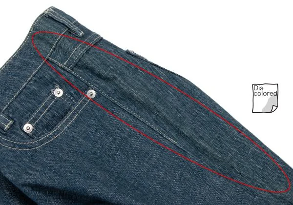 ヴィヴィアンウエストウッド レッドレーベルVivienne Westwood Red Label バックオーブ刺繍ロールアップデニムパンツ インディゴブルー1 K-157877_003