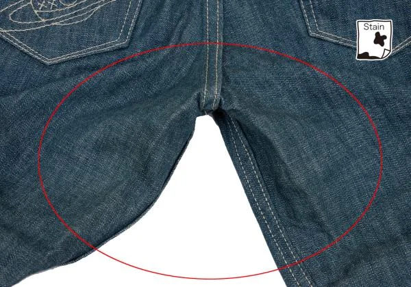 ヴィヴィアンウエストウッド レッドレーベルVivienne Westwood Red Label バックオーブ刺繍ロールアップデニムパンツ インディゴブルー1 K-157877_014