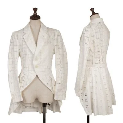 COMME des GARCONS Lace Cotton Swallowtail Jacket