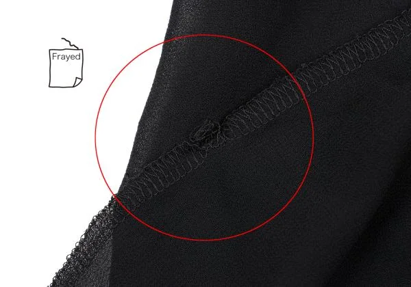 コムデギャルソンCOMME des GARCONS 製品染めジョーゼットフリルノースリーブ 黒M K-157893_010