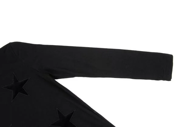 ローブドシャンブル コムデギャルソンrobe de chambre COMME des GARCONS ベロアスターパッチニットソー 黒M位 K-157902_006