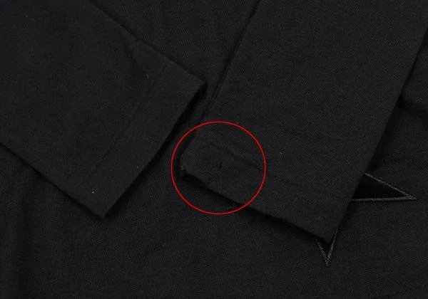 ローブドシャンブル コムデギャルソンrobe de chambre COMME des GARCONS ベロアスターパッチニットソー 黒M位 K-157902_007