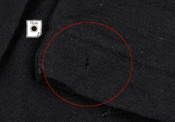 ローブドシャンブル コムデギャルソンrobe de chambre COMME des GARCONS ベロアスターパッチニットソー 黒M位 K-157902_008