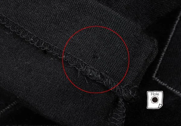 ローブドシャンブル コムデギャルソンrobe de chambre COMME des GARCONS ベロアスターパッチニットソー 黒M位 K-157902_010