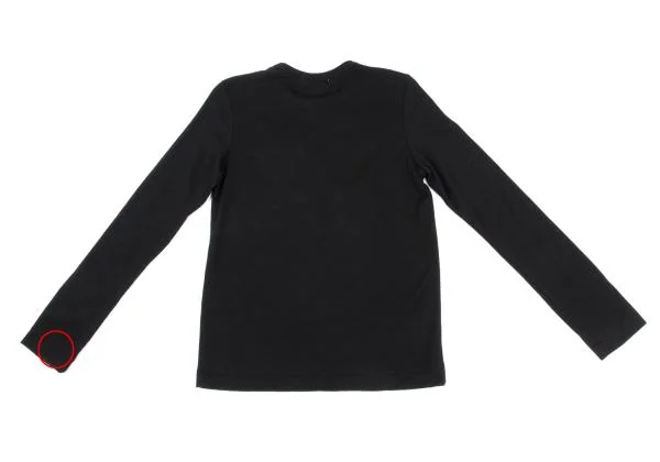 ローブドシャンブル コムデギャルソンrobe de chambre COMME des GARCONS ベロアスターパッチニットソー 黒M位 K-157902_014