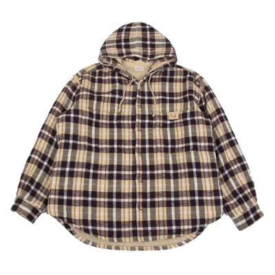 Papas Quilt Lining Hooded Flannel Shirt