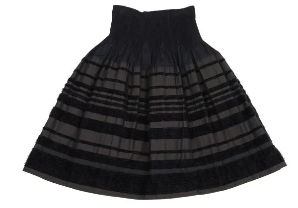 HIROKO BIS Pile Stripe Jacquard Skirt K-157988_002
