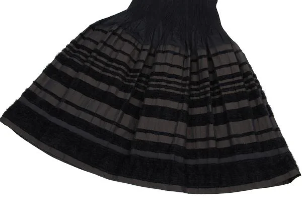HIROKO BIS Pile Stripe Jacquard Skirt K-157988_005
