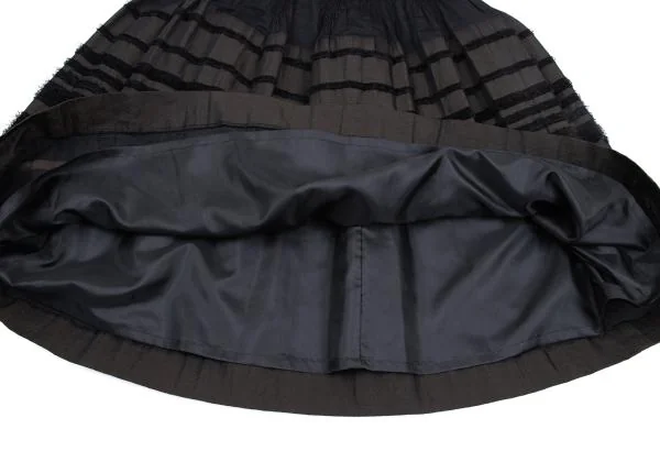 HIROKO BIS Pile Stripe Jacquard Skirt K-157988_008