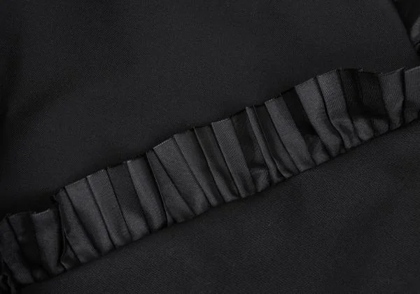 コムデギャルソンCOMME des GARCONS ウールギャバプリーツフリル挟み込みコクーンスカート 黒S K-158024_004