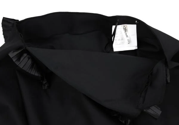 コムデギャルソンCOMME des GARCONS ウールギャバプリーツフリル挟み込みコクーンスカート 黒S K-158024_005