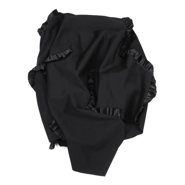 コムデギャルソンCOMME des GARCONS ウールギャバプリーツフリル挟み込みコクーンスカート 黒S K-158024_009
