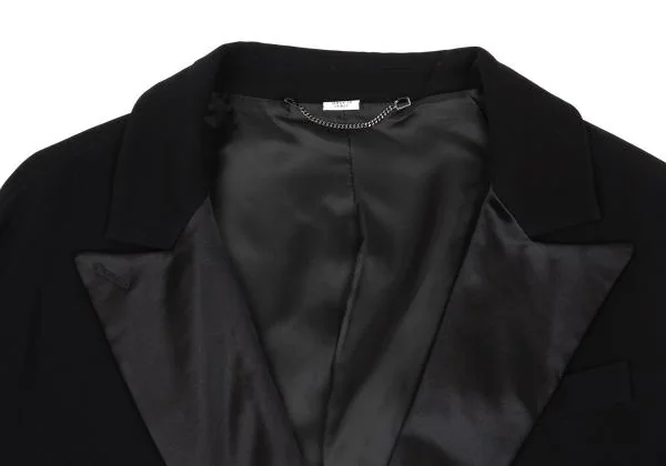 ヴィクター＆ロルフVIKTOR&ROLF 襟シルク切替ダブルブレストジャケット 黒38 K-158040_003