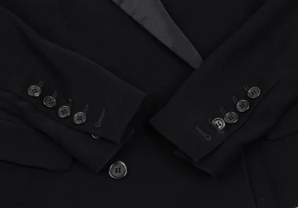 ヴィクター＆ロルフVIKTOR&ROLF 襟シルク切替ダブルブレストジャケット 黒38 K-158040_007
