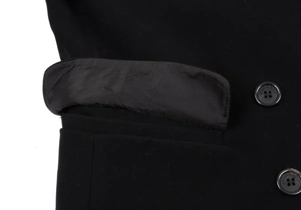 ヴィクター＆ロルフVIKTOR&ROLF 襟シルク切替ダブルブレストジャケット 黒38 K-158040_011