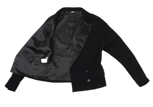 ヴィクター＆ロルフVIKTOR&ROLF 襟シルク切替ダブルブレストジャケット 黒38 K-158040_012