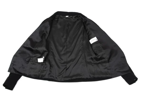ヴィクター＆ロルフVIKTOR&ROLF 襟シルク切替ダブルブレストジャケット 黒38 K-158040_013