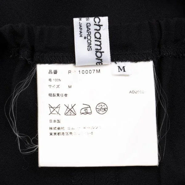 ローブドシャンブル コムデギャルソンrobe de chambre COMME des GARCONS ウールテーパードイージーパンツ 黒M K-158043_009