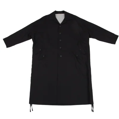 B Yohji Yamamoto Wool Flap Pocket Design Long Coat