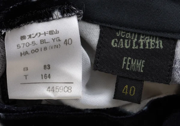Jean Paul GAULTIER FEMME Face Graphic Printed Velours Blouse K-158080_016
