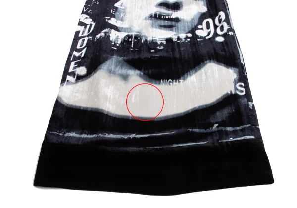Jean Paul GAULTIER FEMME Face Graphic Printed Velours Skirt K-158081_007